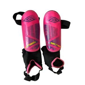 Umbro pink shin guards